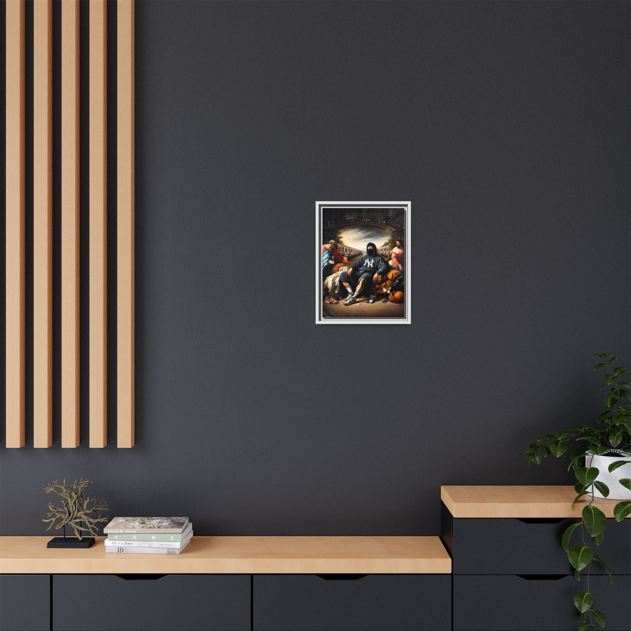 Urban Renaissance: Digital Remix of Classical Portraiture, Street Culture Reimagined - Canvas Wall Art