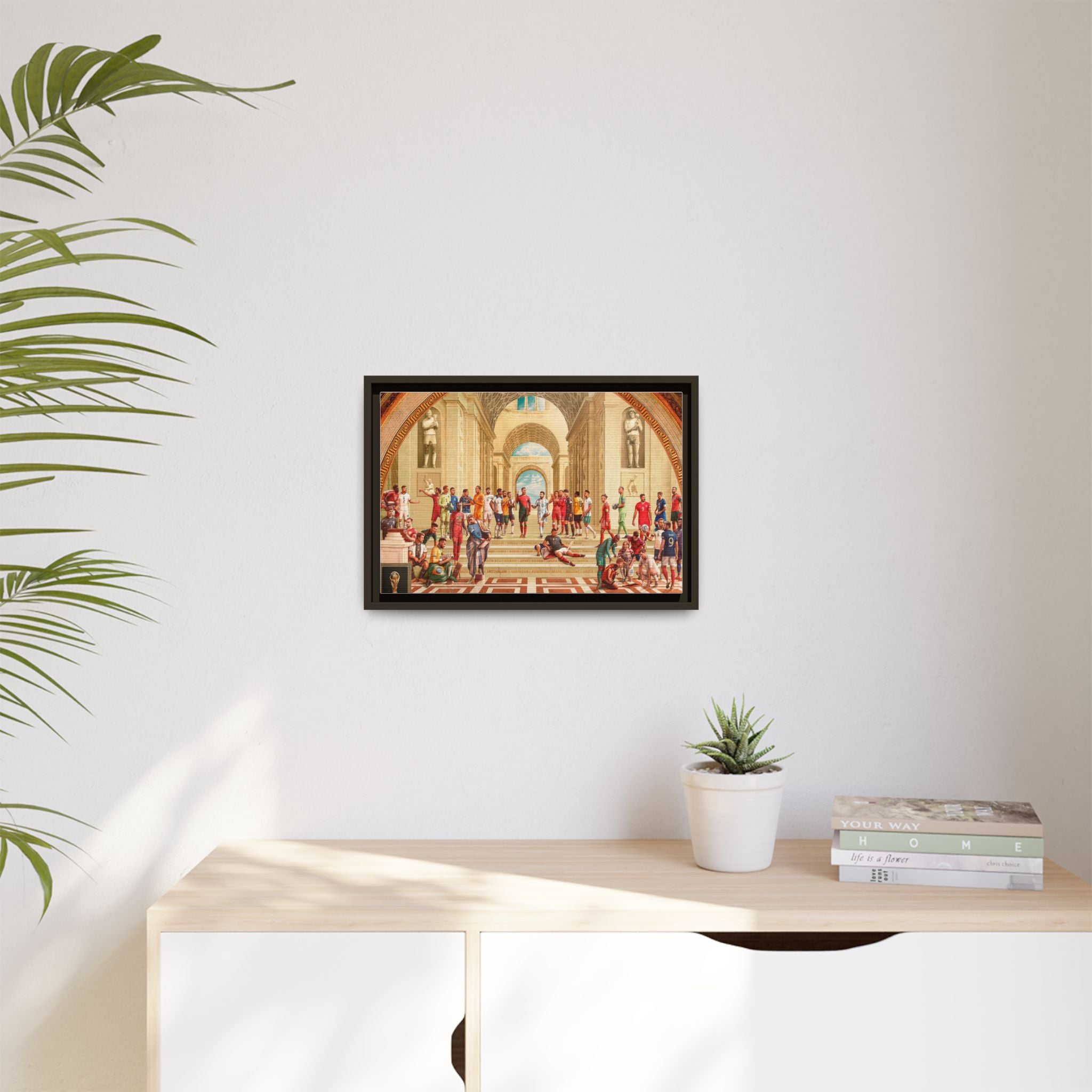 Pantheon of Football Glory: World Cup 2022 Immortalized, Global Soccer Legends Memorialized - Canvas Wall Art