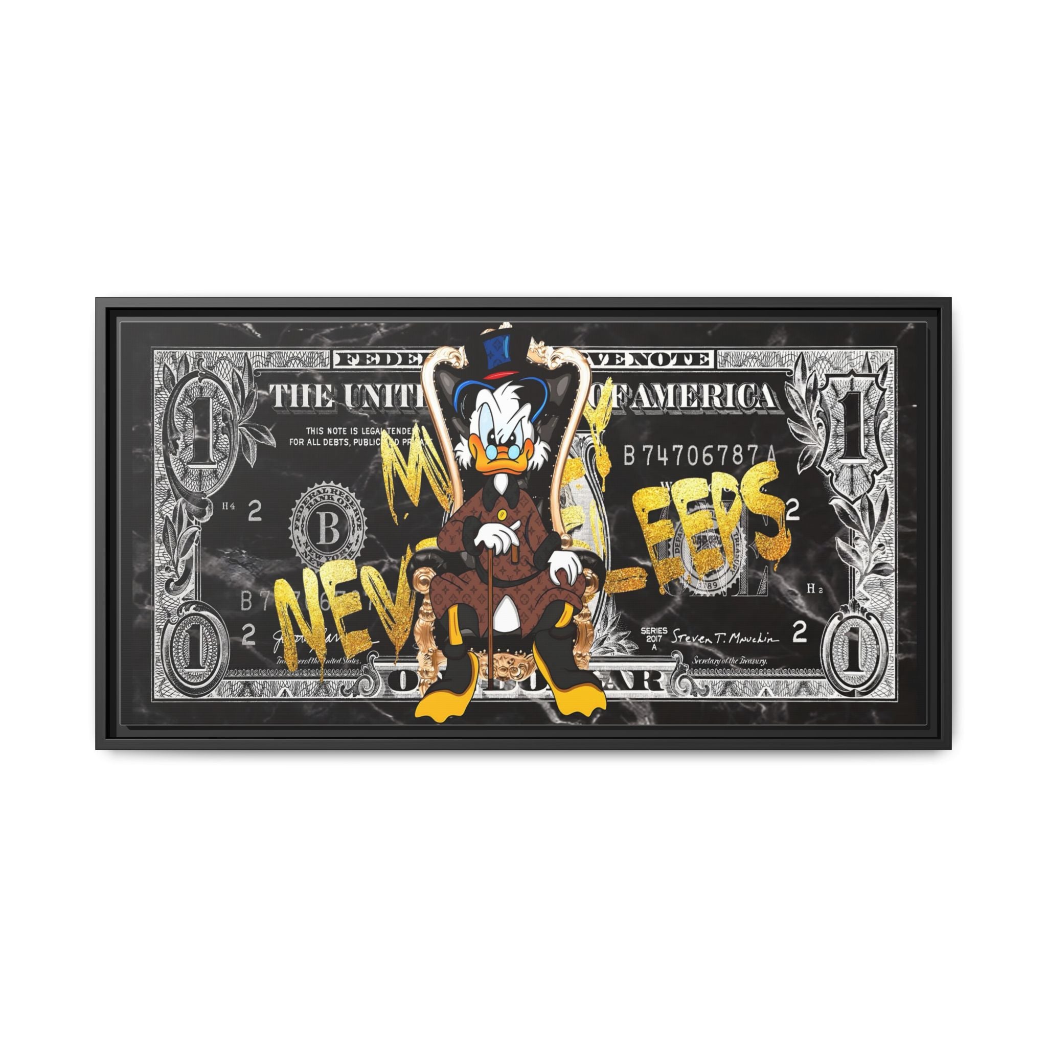 Feds and Feathers: Pop Art Currency Remix, Cartoon Financial Commentary - Canvas Wall Art